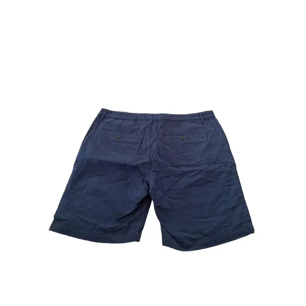 PAIGE Blue Front Slash Pocket Chino Shorts Size 38